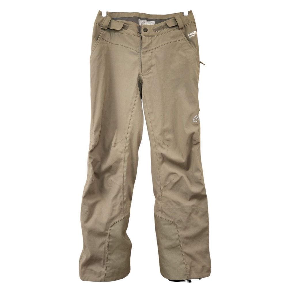 Cloudveil Size Medium Women's Gore-Tex Soft Shell Pants Full Thigh Zip Kahki